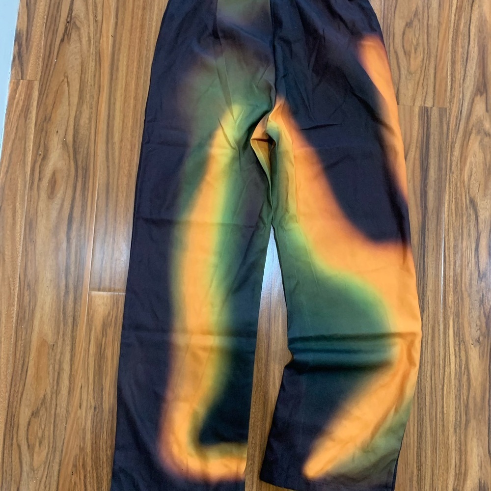 Nwt multicolor X-ray sunset straight leg jeans brown, orange, green - Picture 3 of 3